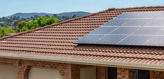 Solar panels on a roof
